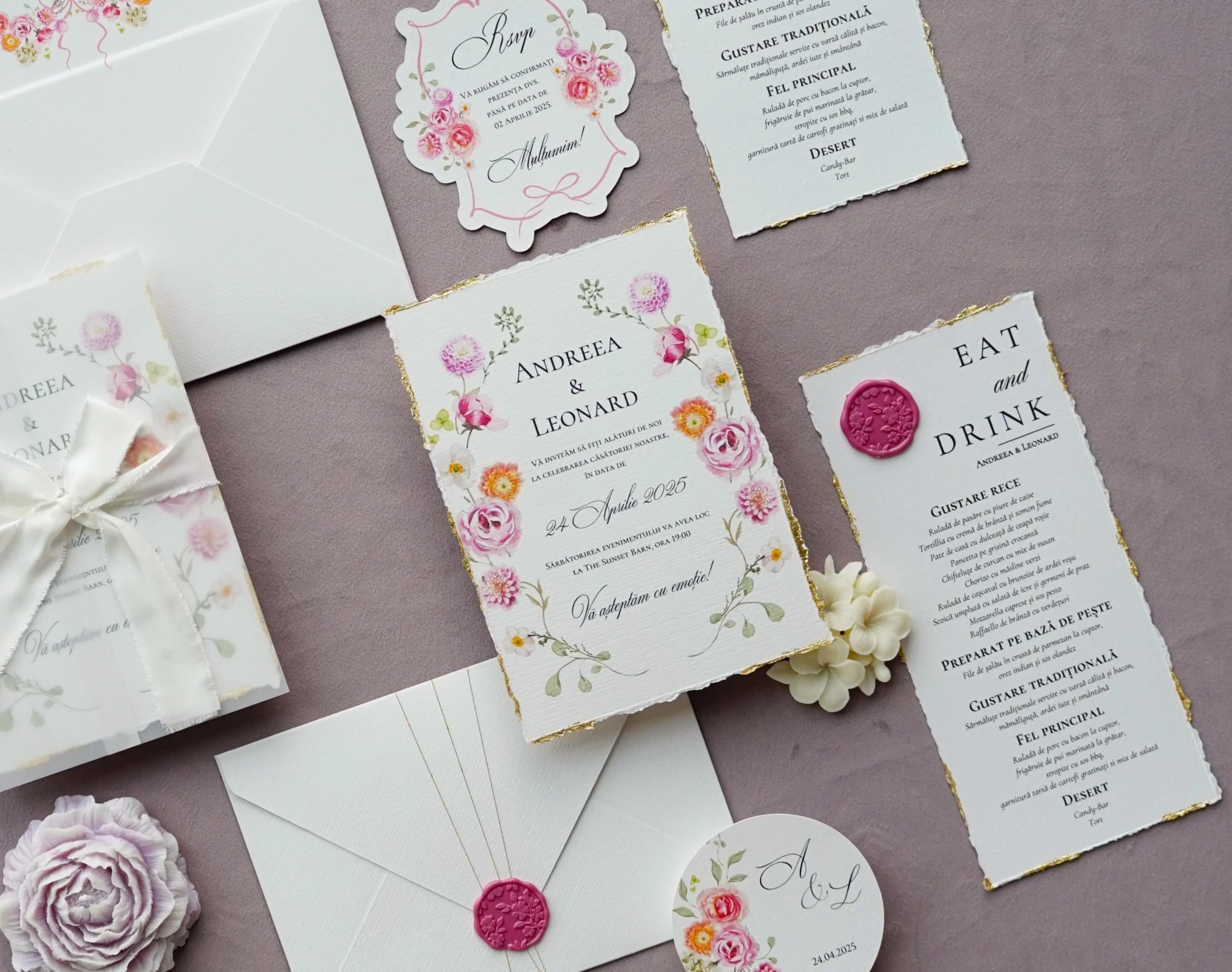 Paper Craft - Stationery & Details - Invitații elegante de nuntă și botez